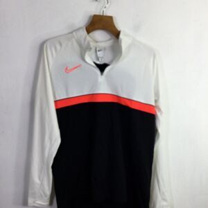 Nike Mens Academy 21 Drill Soccer Top Dri-Fit Long Sleeve White Black Size L NWT